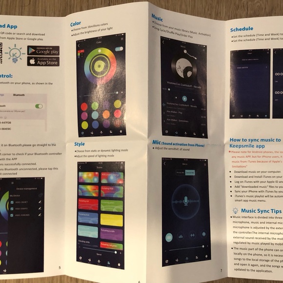 Bluetooth Car Interior Accent Lights With Car Charger New In Box - Picture 6 of 10